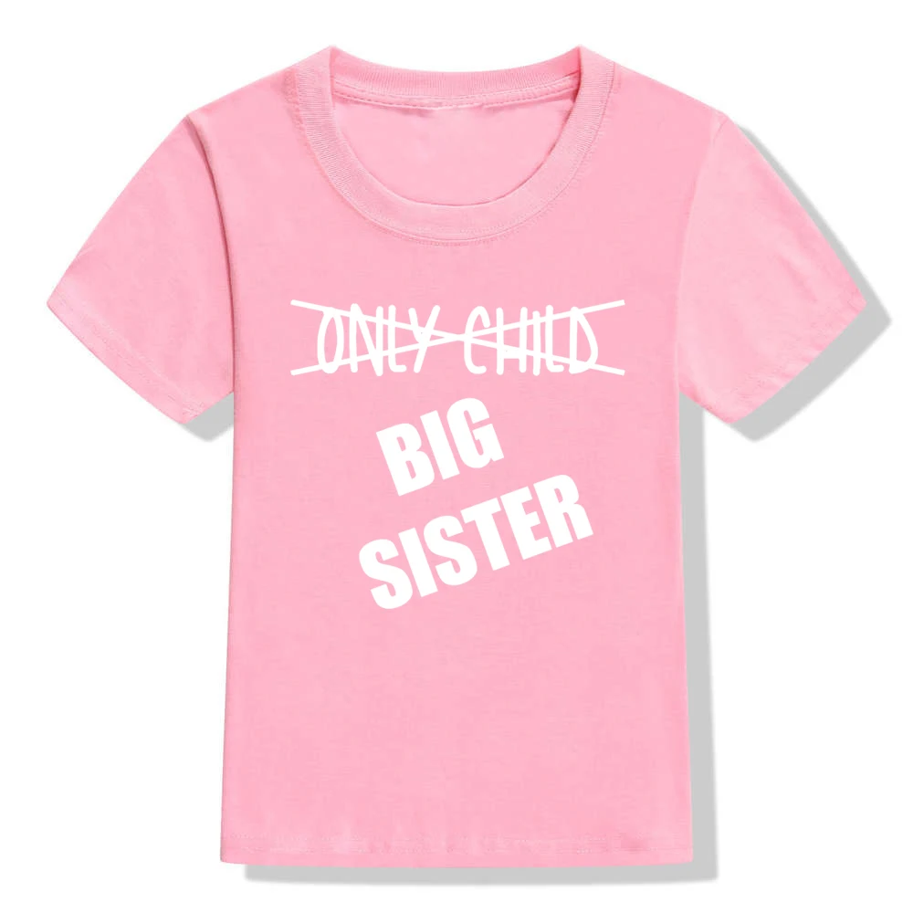 Не только Детская футболка с надписью «I Am'm Going To Be A Big Sister» для девочек топы для девочек, летняя одежда с короткими рукавами для маленьких сестер - Цвет: 43S4-KSTPK-