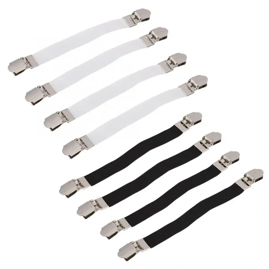 4pcs Elastic Bed Sheet Grippers Double Head Clips Gripper Holder Suspender Bed Sheet Fasteners Home Textiles Organize Gadgets