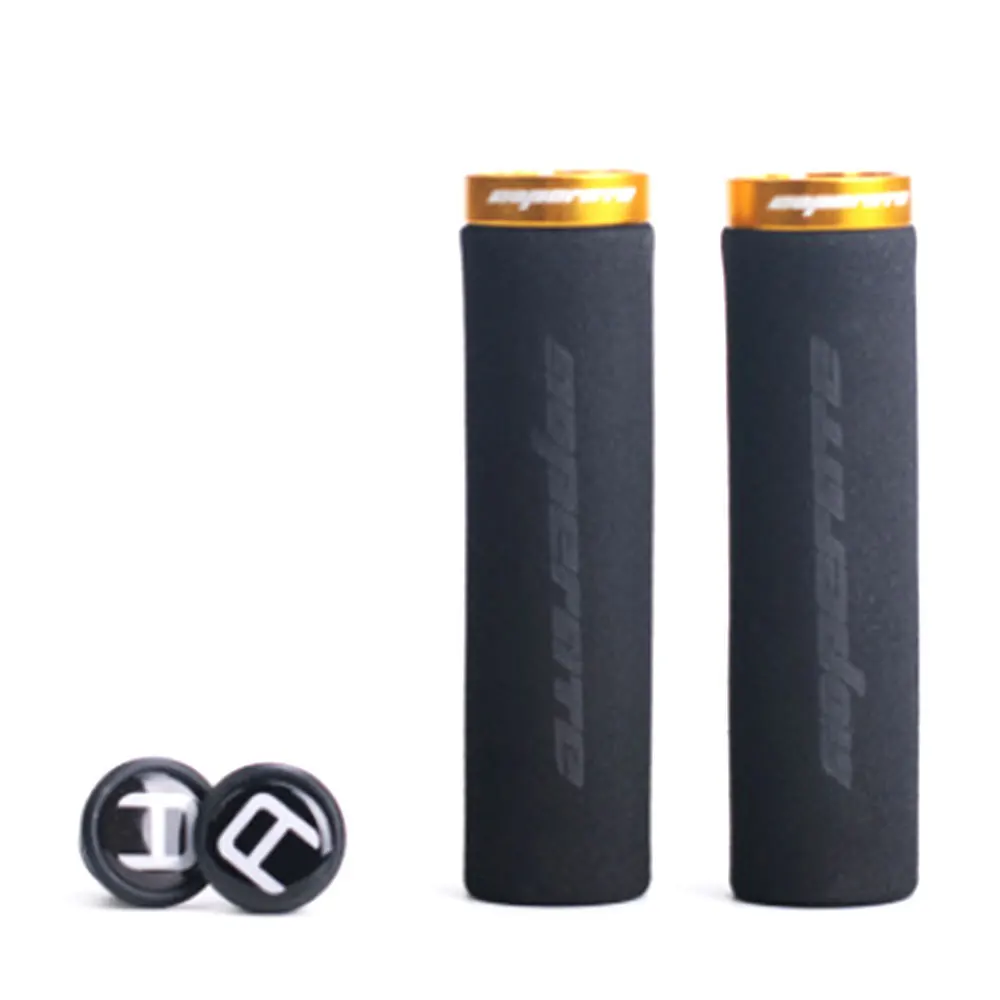 1 Pair Soft Anti-slip Bicycle Handlebars For Cycling Cover Grips Smooth Sponge Handle Bar End BMX MTB Bike Bicycle Accessories - Цвет: Yellow