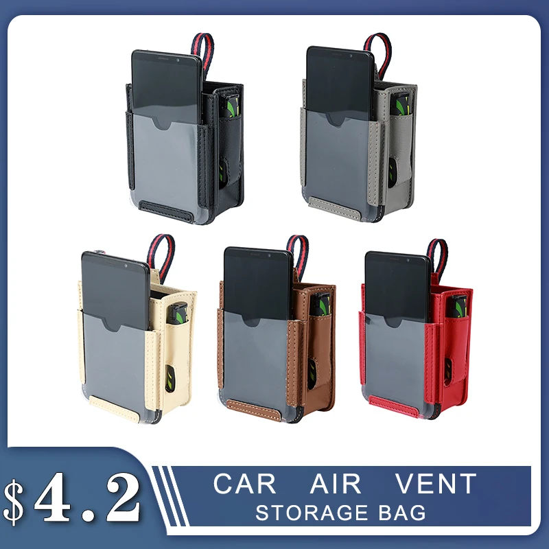 

Multifunctional Car Pocket Automotive Air Vent Mobile Phone Storage Pouch Small Bag Car Mount Phone Holder Car Styling