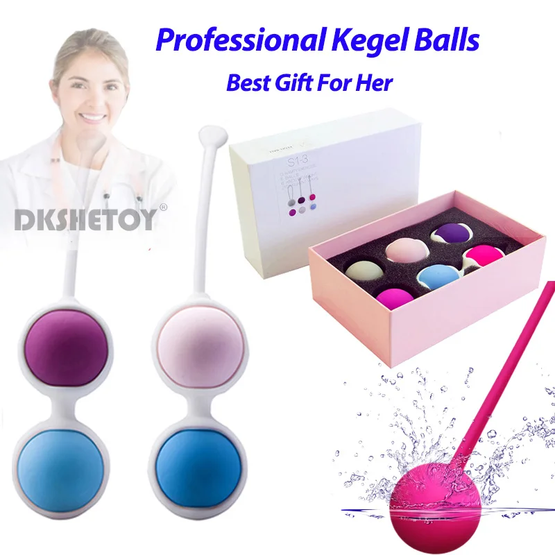 4 Balls Silicone Geisha Balls Kegel For Women Vaginal Tightening Kegel Exercitador Muscles Dumbbell Vaginal Sex Toys