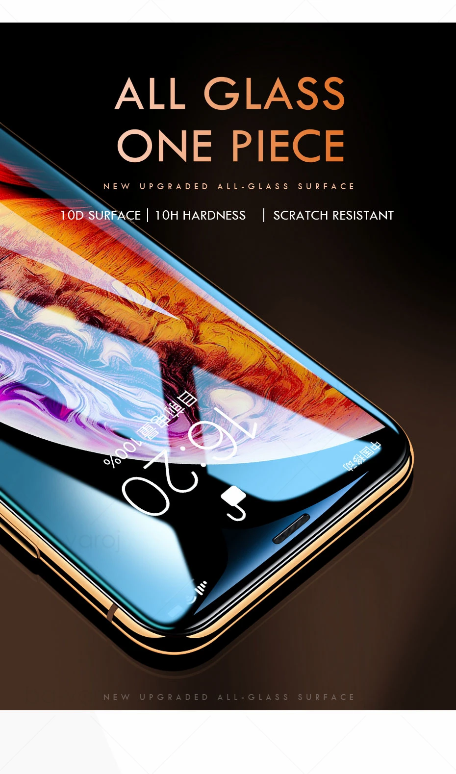 2 шт. обновление 10D закаленное стекло для iphone XS Max защита экрана с олеофобным покрытием для iphone 6s 7 8 Plus XR XS