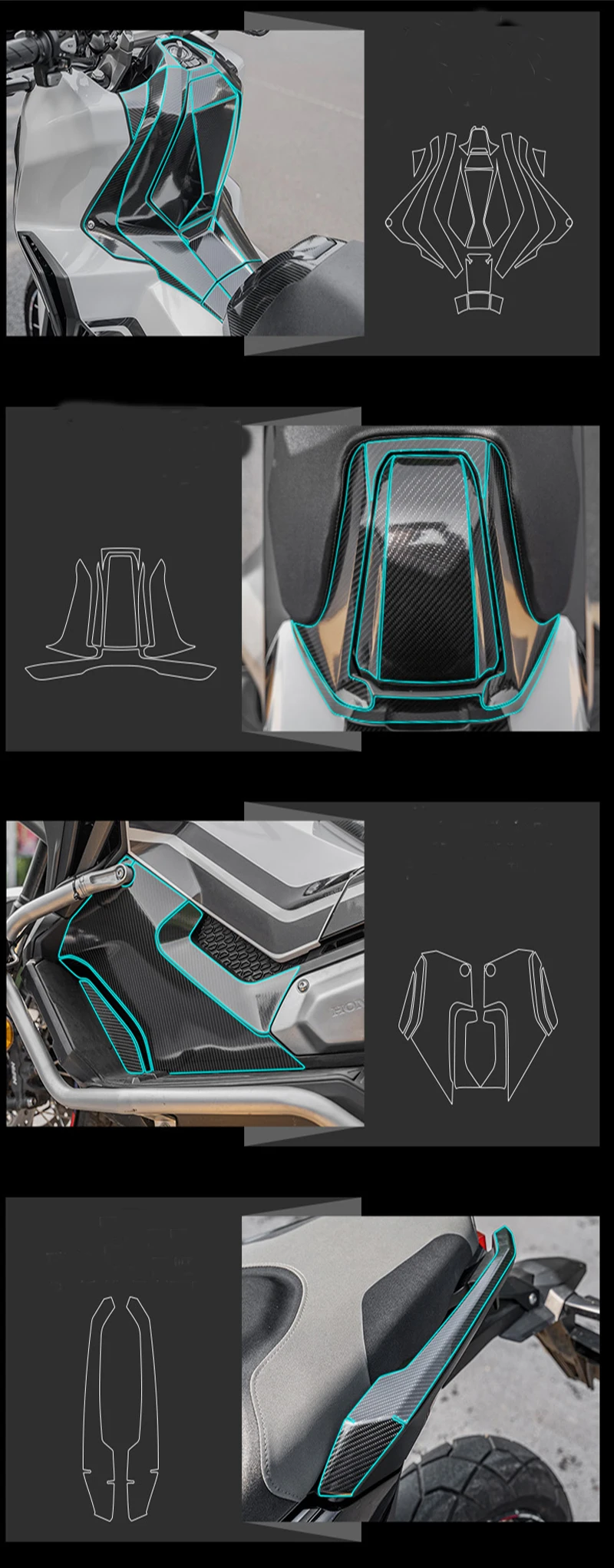 Full Kits, Adesivo de Decoração para Honda XADV 750 X ADV 750, 2D