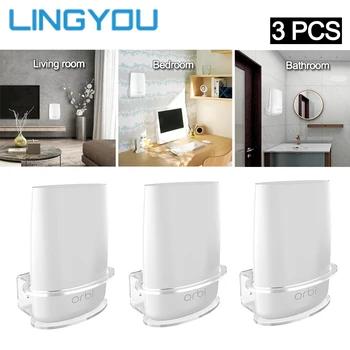 

3 PCS Clear Acrylic Wall Mount Sturdy Bracket For Netgear Orbi WiFi Router For Orbi RBS40, RBK40, RBS50, RBK50, AC2200, AC3000