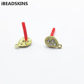 

New arrival! 15x10mm 100pcs Rhinestone Drop shape Earrings Stud for Earrings parts,hand Made Earrings Findings Jewelry DIY