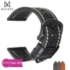 MAIKES Hot Selling Retro Genuine Leather Watch Strap 18mm 20mm 22mm 24mm Black Brown Cowhide Watch Strap for Huami Amazfit ► Photo 1/6