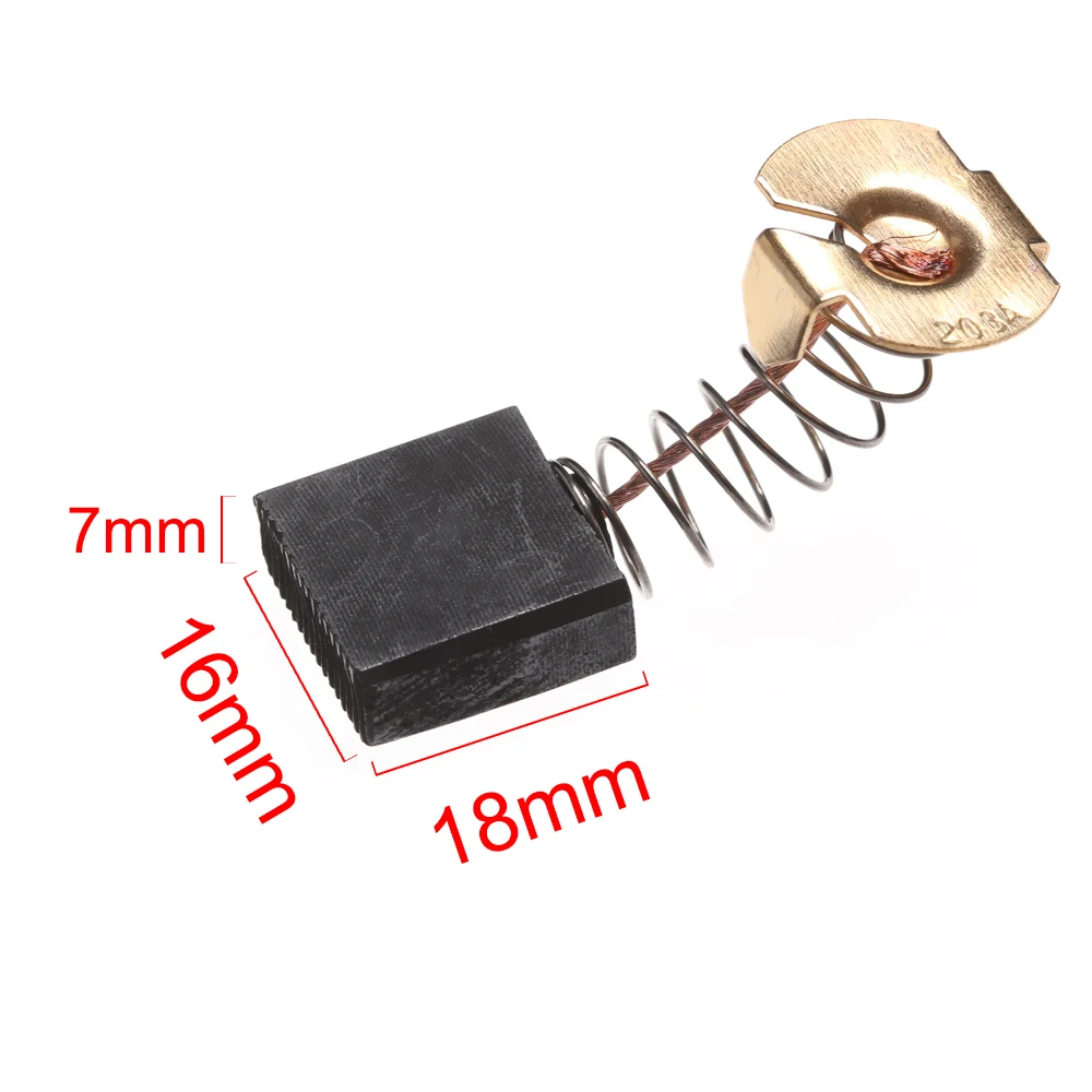 10Pcs Carbon Brushes Graphite Copper Motor Set Tight Copper Wire for Electric Hammer/Drill Angle Grindern Rotary Tool carbon brush