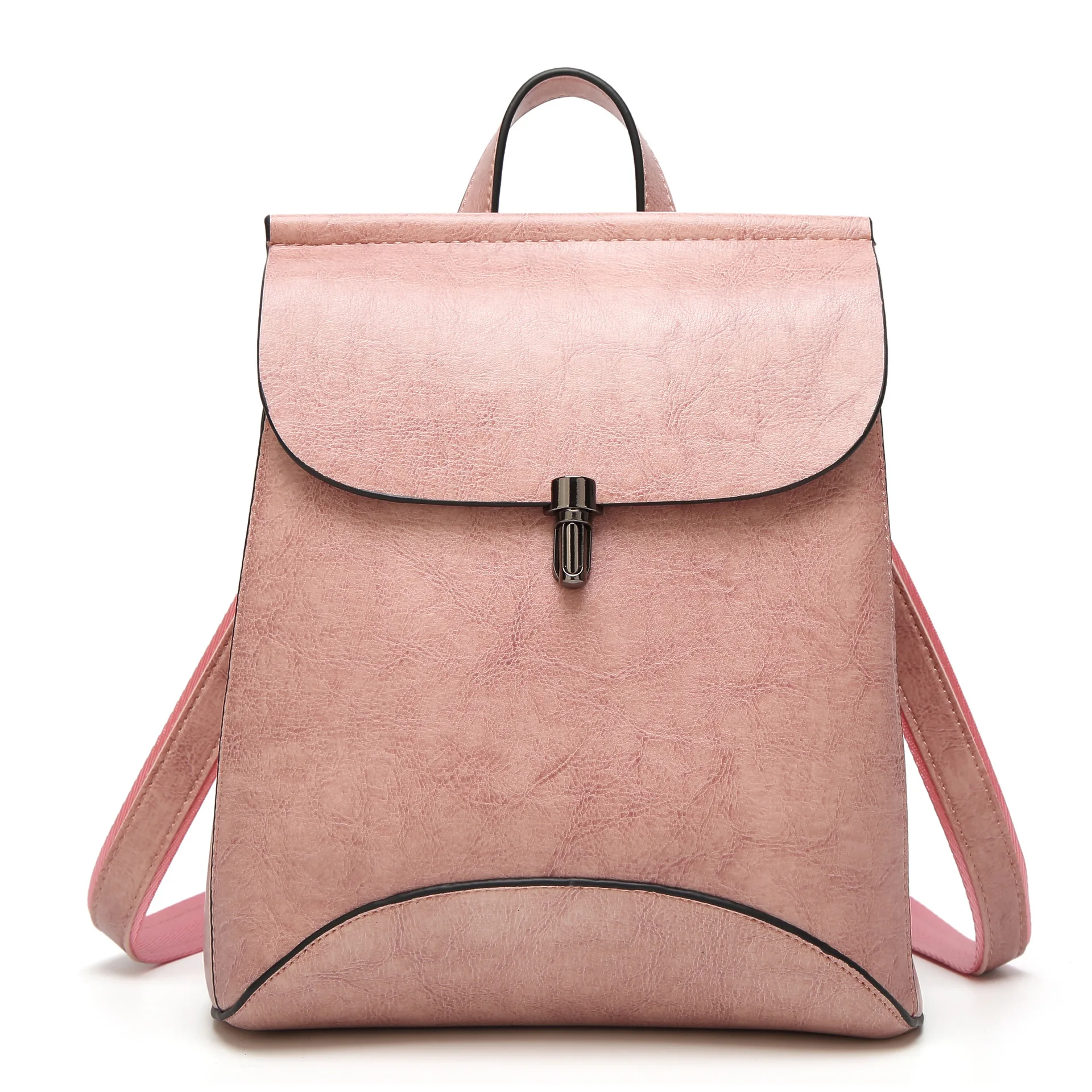 see chart Mochila de moda mujer mochilas de cuero para jóvenes de alta calidad para adolescentes mochila de hombro escolar para nivienas - Цвет: see chart