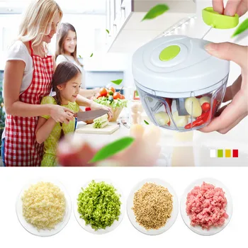 

500/900ML Powerful Meat Grinder Hand-power Food Chopper Mincer Mixer Blender to Chop Meat Fruit Vegetable Nuts Shredders