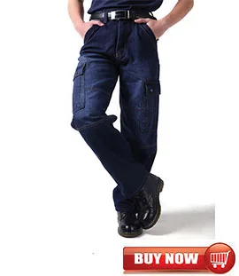 Mcikkny модные мужские джинсы-карго, брюки с несколькими карманами, свободный стиль, мотоциклетные джинсовые брюки для мужчин, потертые, Размер 29-44