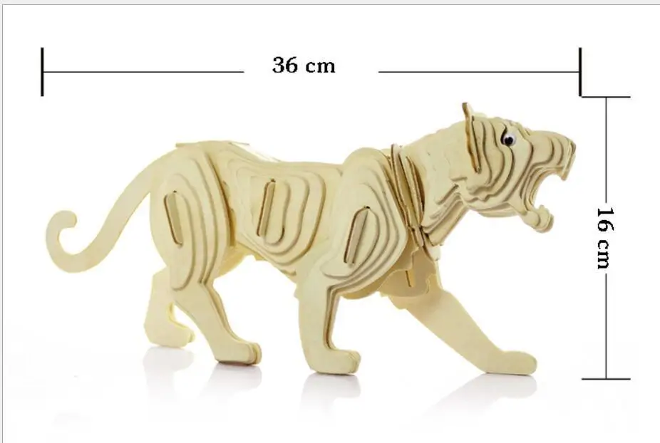 DIY головоломки деревянные игрушки 3D стерео Феникс головоломки модель детей креативный подарок на день рождения Тигр 3D Пазлы