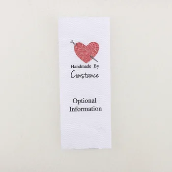 

Custom folding labels / custom brand, clothing labels, high-quality printing, Hand knitting, fabric 100% cotton, (MD2009)