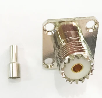 

20pcs UHF SO239 Female Window Crimp Connector for RG174 RG316 LMR100 Coax Cable Connector