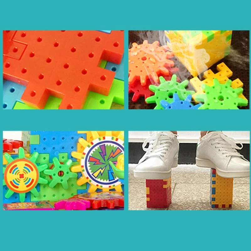 81 шт. электрические шестерни 3D головоломки строительные наборы DIY Кирпичи Детские игрушки