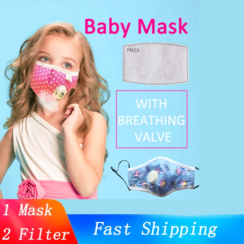 

Children Mask Air Filter Mask Breathable Valve PM2.5 Dust Mask Respirator Dust Baby Mask Respirator