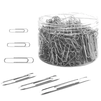

700PCS Paper Clip Binding Clip Paperclip Office Supplies Six Grid Silver 28mm450 Pcs 3m200 Pcs 50mm50 Pcs