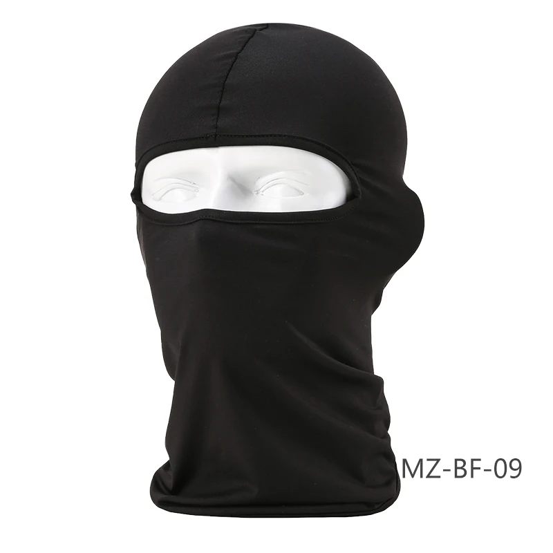 HEROBIKER Nuova Moto Viso Maschera Балаклава Viso Scudo Biker Ski Viso Maschera Moto Antivento Lycra Moto дышащая Maschera - Цвет: Black-MZ-BF-09