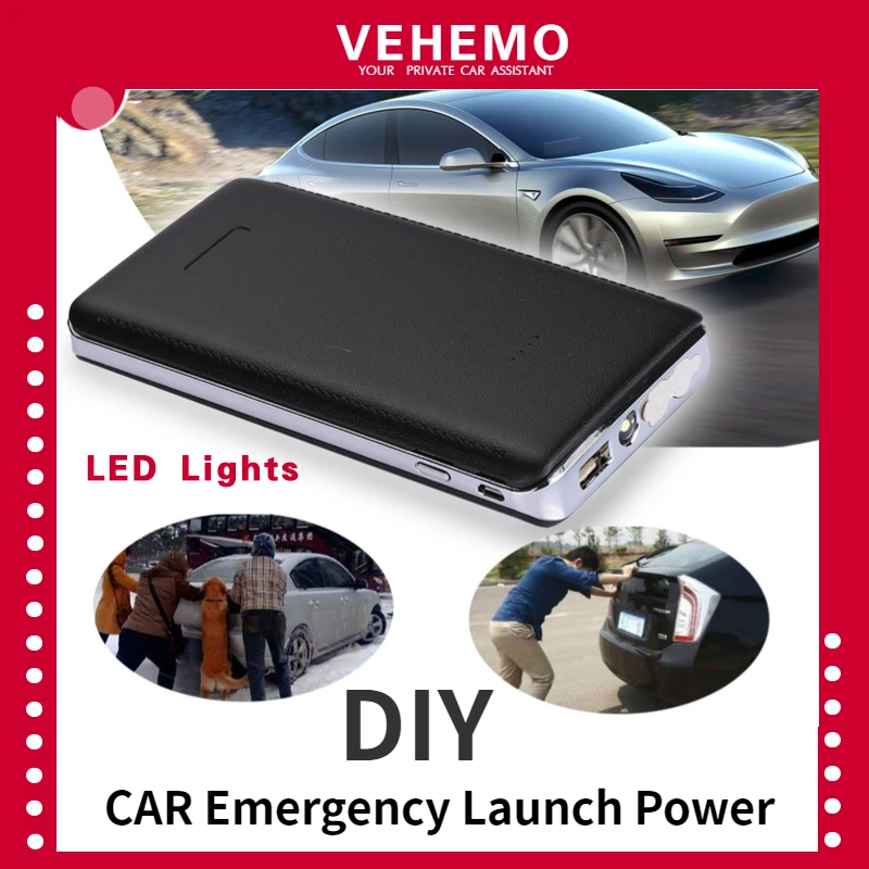 Vehemo черный пусковой набор power Bank power Kit ультратонкий автомобильный пусковой набор зарядное устройство многофункциональное автомобильное зарядное устройство