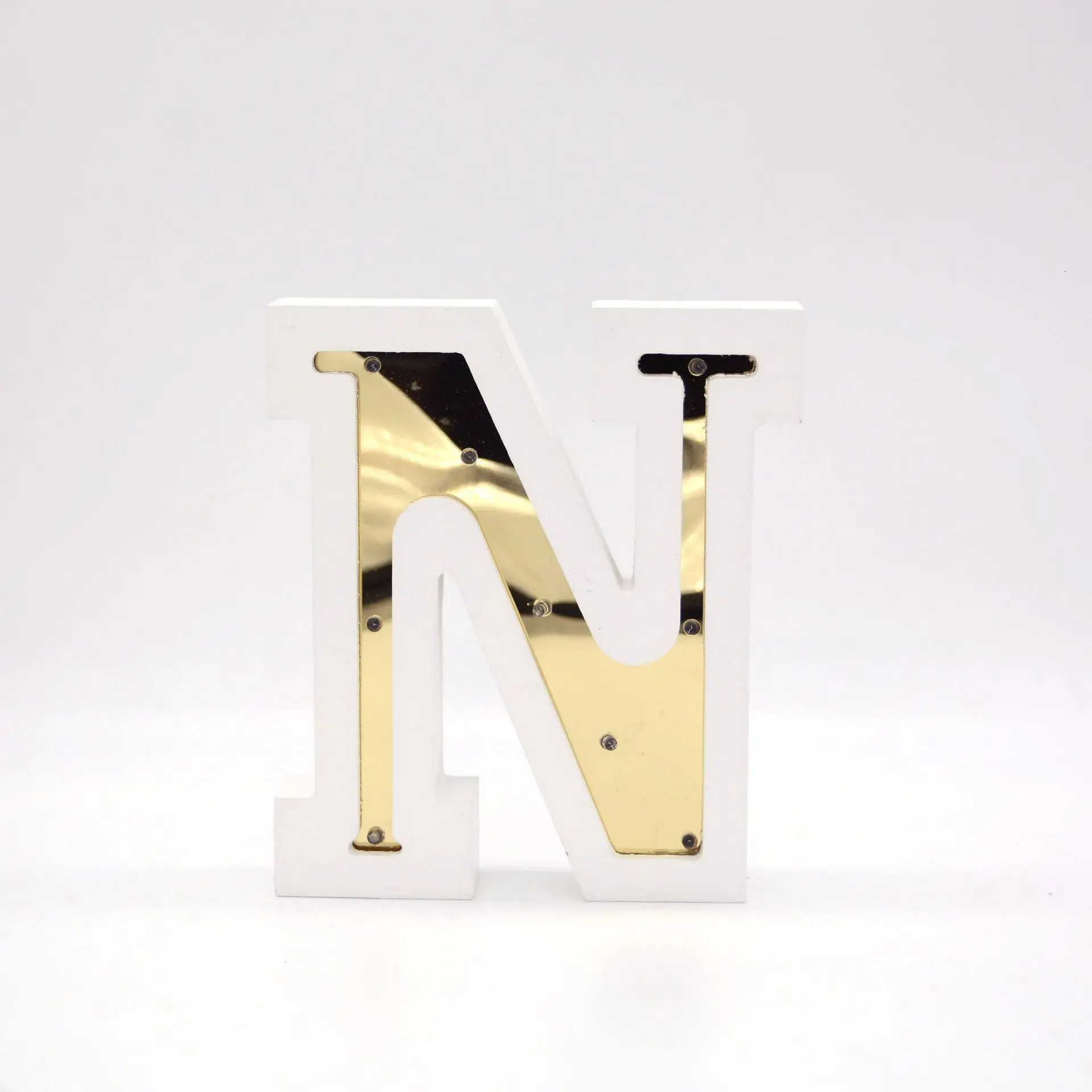 LEDIARY Wooden LED Letter Night Lights Golden A-Z Sign Alphabet HOME LOVE Wedding Birthday Party Wall Table Sofa Decor Lighting