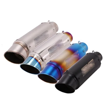 

60mm Universal Motorcycle Exhaust Muffler Modified Exhaust pipe Exhaust Mufflers Carbon Fiber Fit Most Motorcycle bike