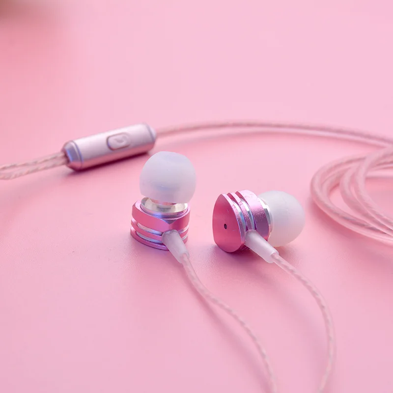 

HD-clear In-Ear Handsfree Earphone HIFI Wired 3.5mm Headset New Metal Sport Earbud with Microphone Handsfree for Smartphone