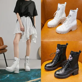 

to Martin boots female British wind thin transparent bottom short boots with female small yards thick with boots boots