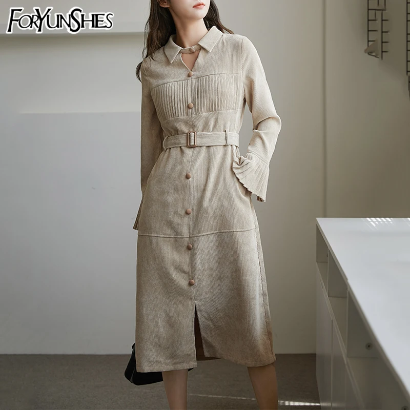 Женское элегантное платье принцессы FORYUNSHES однотонное во французском стиле