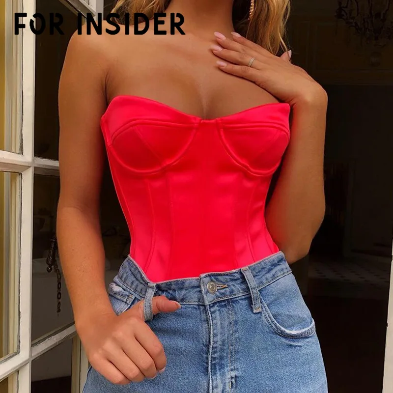 For Insider White strpless sexy bodycon bodysuit women Skinny overalls rompers womens jumpsuit tops bodysuit autumn winter