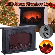 

LED Fireplace Lantern Simulation Flame Battery Operated USB Rechargeable Lamp for Home Living Room Decor Crafts Gifts for Friend