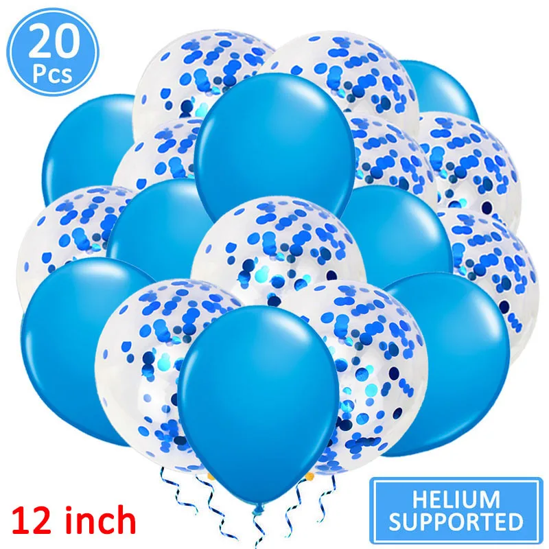 20pcs 10pcs Heronsbill, 16 дюймов, фольгированные воздушные шары для детского душа, Детские вечерние украшения, принадлежности для детского душа, синий, серебристый цвет - Цвет: 20pcs 10pcs