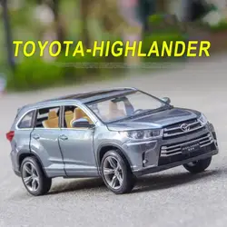 1/32 Toyota Highlander Diecasts & Toy Vehicles модель автомобиля со звуком и светильник коллекция автомобиля игрушки для мальчика Детский подарок на день