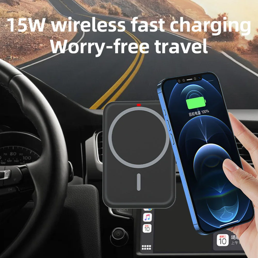 GTWIN Magnetic Car Wireless Charger For IPhone 12 12Mini 12pro ProMax Super Adsorption Charging Phone Holder Type-C | Мобильные