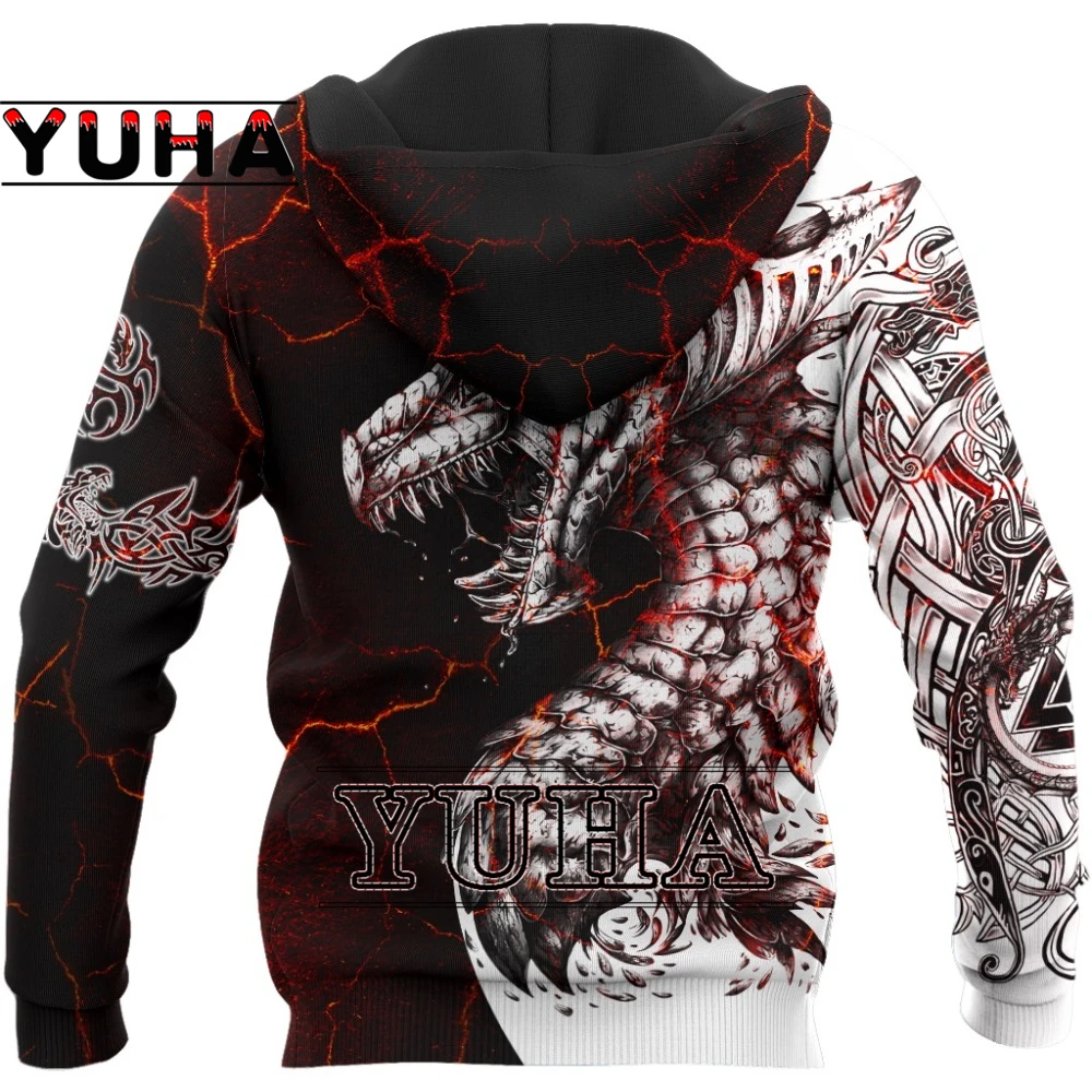 Tiger/ lion/ Black & White Tattoo Dragon 3D Printed Men Hoodies Sweatshirt  Unisex Streetwear Zipper Pullover Casual Jacket Track - AliExpress