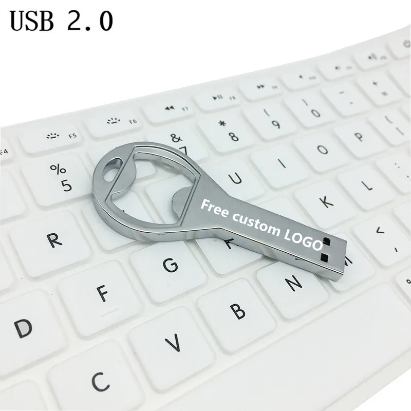 USB флеш-накопитель 128 Гб 64 ГБ 32 ГБ ручка для открывания бутылки 16 ГБ 8 ГБ 4 ГБ флеш-накопитель U диск бесплатный логотип