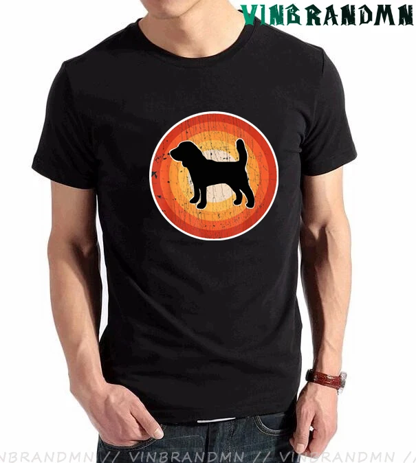 T-Shirt Kawaii Beagle Stile Vintage Puppy Lover Regalo Tee Shirt Retro Silhouette Cane Razza T Shirt Carino Beagle Cane Top Tees Maschio