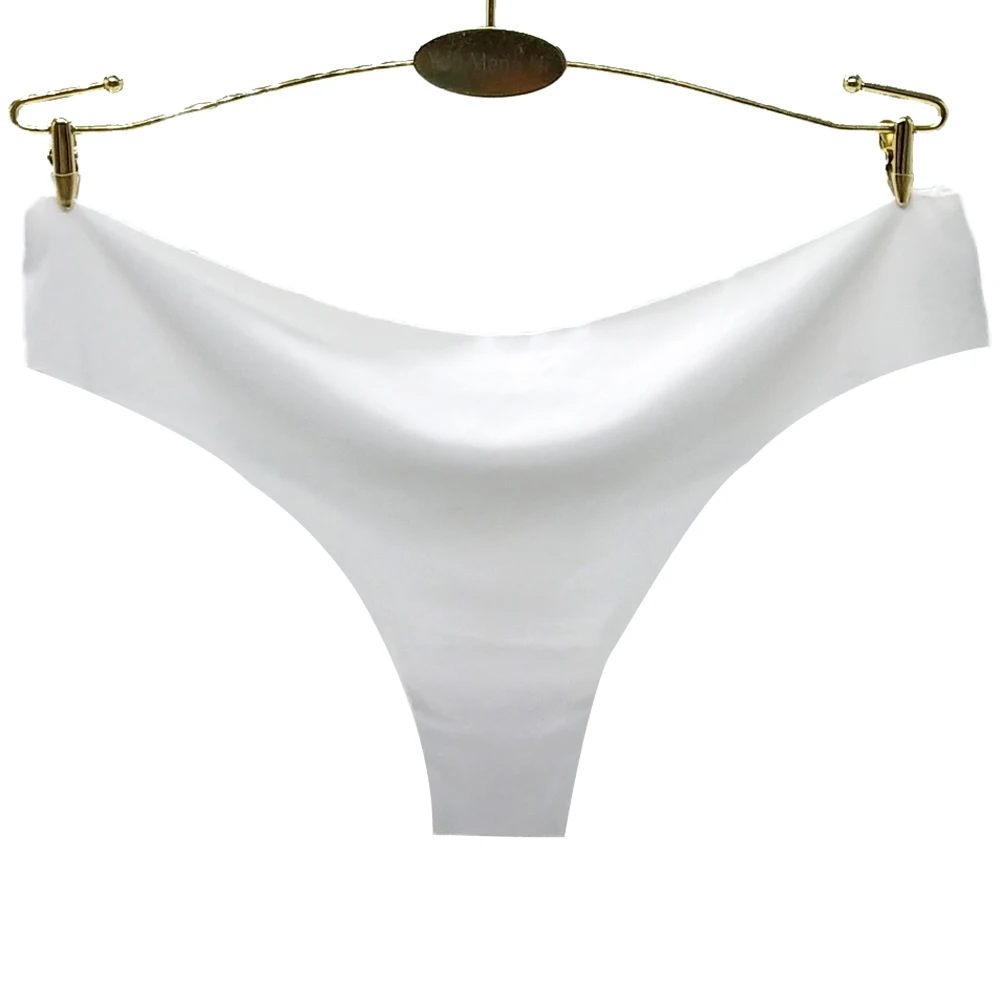 Женский однотонный стринги открытый Шелковый бесшовный G String Мода Низкая талия женское нижнее белье трусики высокое качество трусы 15