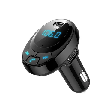 

2020 Car Kit FM Transmitter Bluetooth 5.0 MP3 Player Car PD Fast Charging 2 USB Adapter Car Charger Type C 18W Car Accessories