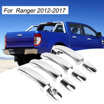 

Chrome Car Outside Exterior Side Door Handle Protector Cover Trim for Ford Ranger 2012-2017
