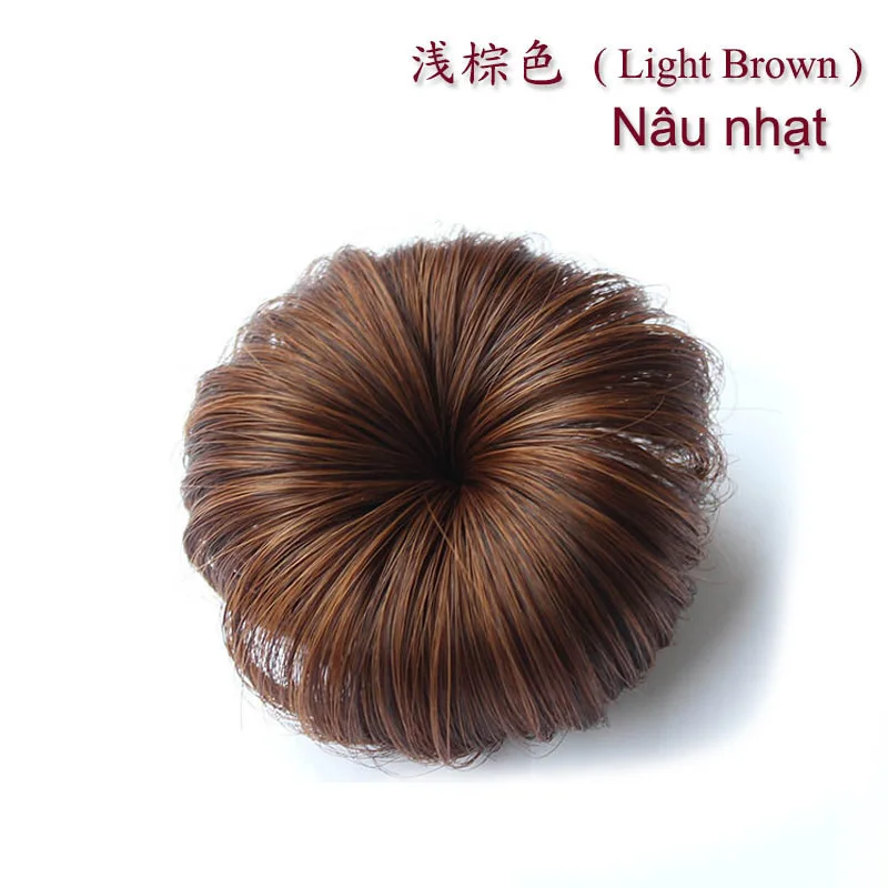 Light brown Парик для девочки, женский, детский, с шариковой головкой, Шпилька для девочки, летний, иностранный стиль, Детский парик для волос, маленький зажим, синтетический шиньон для белого цвета - Цвет: Light brown