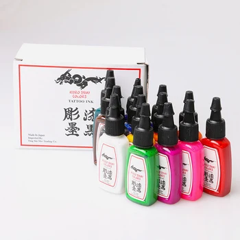 

14 Colors Permanent Micro Pigment Set Tattoo Ink Cosmetic 15ml Kit For Tattoo Lip MakeUp Mixed Color Tinta