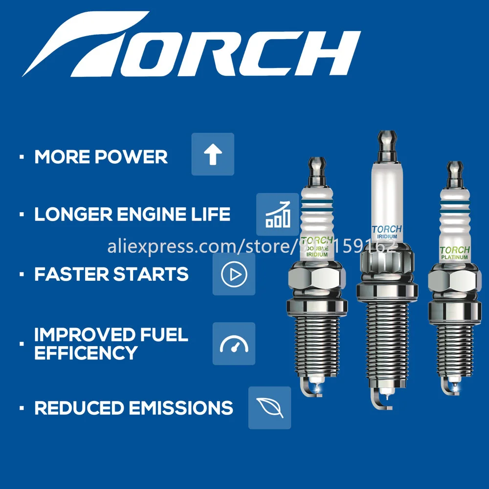 Candle LFR7AIX-P Spark Plug Replacement Iridium Platinum Torch Brand KH7RTIP Denso 5619 Denso VKH22 Ignition System