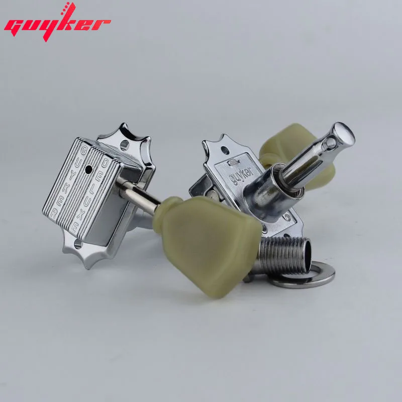 GUYKER Deluxe Винтаж Keystone Винтажный стиль гитарная головка тюнинг колышек тюнеры для lusaul Гитара хром