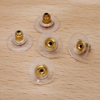 

200 Pieces/Lot 11.5 mm Earplug Earring Back Cushion Earrings Accessories Making For Jewelry