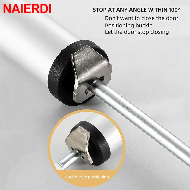 NAIERDI Soft Close Automatic Buffer Door Closer,Aluminum Alloy Door Closer,Adjustable Buffer Force,Load Up To 35kg Hardware