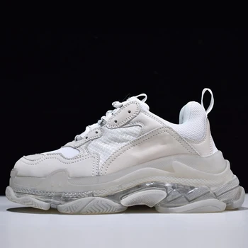 

Triple S new fashion women's shoes air cushion shoes famous designer brand ladies men's breathable sports shoes tennis shoes