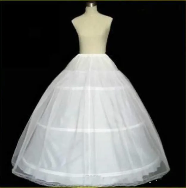 Hot Selling White Bridal Petticoat For Wedding Three Hoop New Arrival High Quality In Stock Ball Gown Fashion Bone