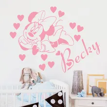 Disney Baby Mickey Mouse Custom Name Wall Stickers Decal Girls Boys Kids Room Wall Personalized Name Nursery Decoration VA8660B Disney Baby Mickey Mouse Custom Name Wall Stickers Decal Girls Boys Kids Room Wall Personalized Name Nursery Decoration VA8660B