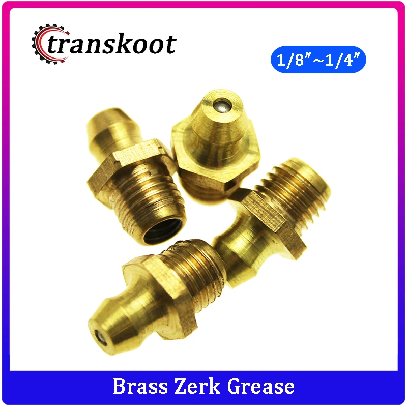 Brass Oil Grease Fitting Grease Fitting Hydraulic 1 4 28 Fitting