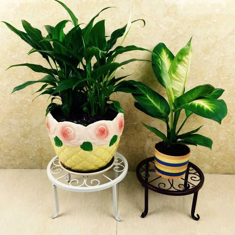 Single Potted A Living Room Black White Ground Balcony Simplicity Flower Rack Flowerpot Shelves