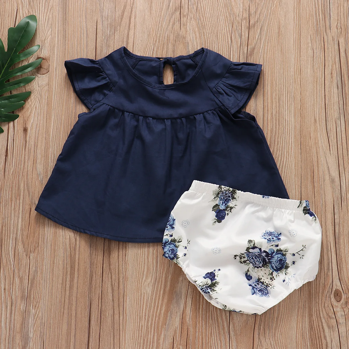 Girls Cute Floral Sweet Summer Baby Girl Lotus Leaf Dress Beach Skirt Underwear Clothing Suit baby girls dress